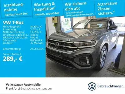 Gebraucht VW T-Roc R-line 110 PS (80 kW) 2023 Indiumgrau metallic/schwarz SUV