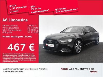Mythosschwarz metallic Gebraucht 2023 Audi A6 S-Line Limousine | 36.898 € (Superpreis)