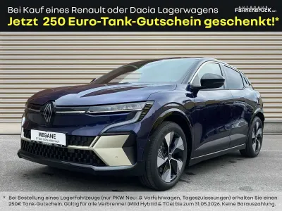 Neu Renault Megane E-Tech Iconic 160 kW (218 PS) 2025 Nachtblau metallic dach in bl Limousine