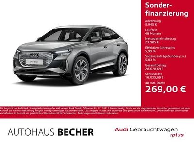 Grau Gebraucht 2022 Audi Q4 Sportback e-tron SUV | 29.930 € (Guter Preis)