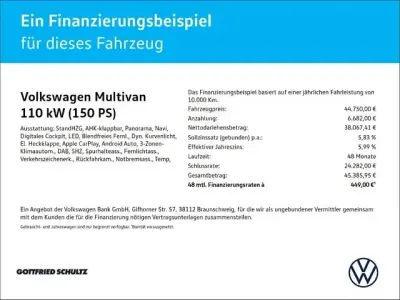 Gebraucht VW Multivan Basis 150 PS (110 kW) 2023 Weiss Van / Kleinbus