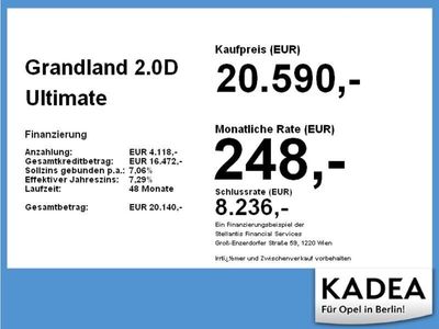 gebraucht Opel Grandland X 2.0D Ultimate AHK, FLA, 4xSHZ, ParkKam