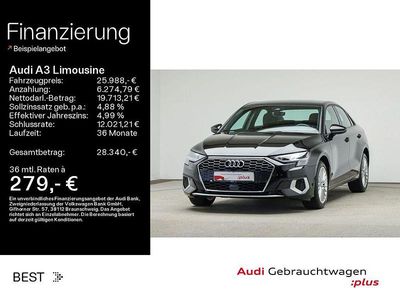 Gebraucht Audi A3 Advanced Plus 150 PS (110 kW) 2022 Mythosschwarz metallic Limousine