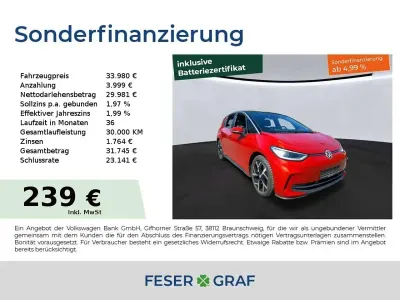 Brugt VW ID.3 Pro 150 kW (204 HK) 2023 Rød Hatchback
