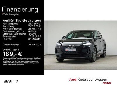 Mythosschwarz metallic Gebraucht 2022 Audi Q4 Sportback e-tron S-Line SUV | 28.488 € (Fairer Preis)