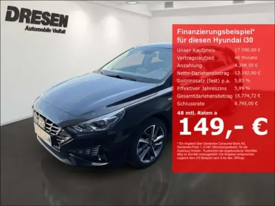 Gebraucht Hyundai i30 Trend 160 PS (117 kW) 2022 Schwarz Limousine
