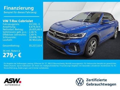 Gebraucht VW T-Roc Cabriolet R-line 150 PS (110 kW) 2025 Ravennablau metallic Cabrio