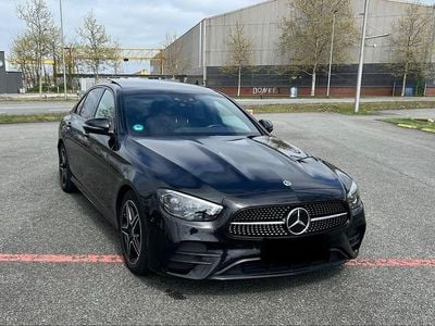 Brugt Mercedes E220 AMG line 200 HK (147 kW) 2021 Sort Sedan