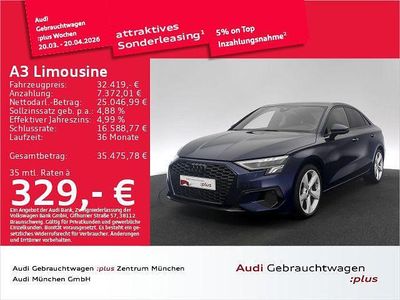 Gebraucht Audi A3 Ambiente 150 PS (110 kW) 2022 Navarrablau metallic Limousine