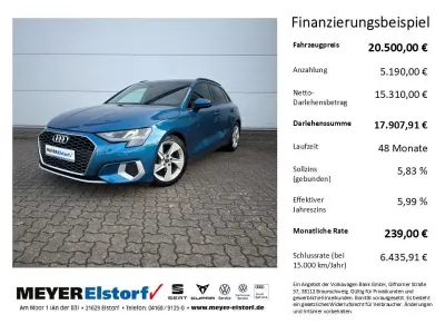 Gebraucht Audi A3 Advanced 150 PS (110 kW) 2021 Blau Limousine