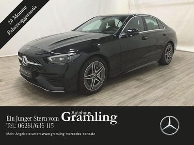 Obsidianschwarz (metallic) Gebraucht 2024 Mercedes C300e AMG Limousine | 49.279 € (Fairer Preis)