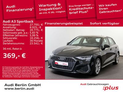 Gebraucht Audi A3 S-Line 150 PS (110 kW) 2022 Mythosschwarz metallic Limousine