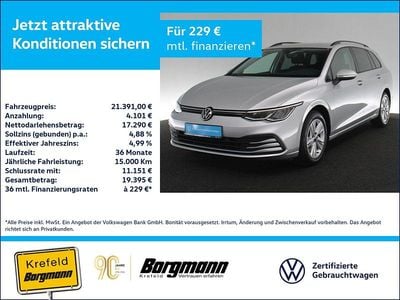 Gebraucht VW Golf VIII Life 150 PS (110 kW) 2021 Reflexsilber metallic (metallic) Kombi
