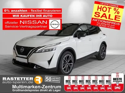 Gebraucht Nissan Qashqai Tekna 158 PS (116 kW) 2024 Pearl white/black zweifarblack SUV