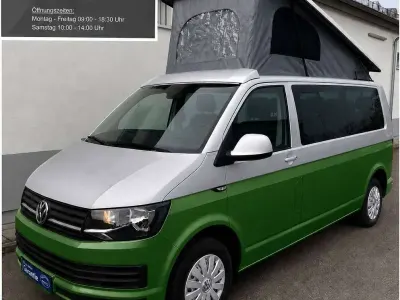 Gebraucht VW California California 150 PS (110 kW) 2019 Silbergrau / grün foliert opt Van
