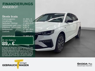 Gebraucht Skoda Scala Selection 150 PS (110 kW) 2025 Weiß Kleinwagen