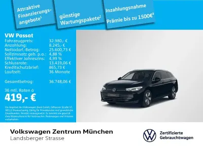 Gebraucht VW Passat IQ Drive 150 PS (110 kW) 2025 Schwarz Kombi