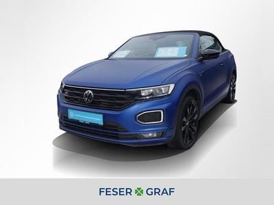 Ravennablau matt/schwarz Gebraucht 2022 VW T-Roc Cabriolet R-line Cabrio | 28.840 € (Fairer Preis)
