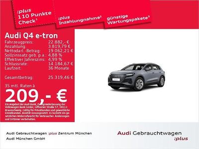 Gebraucht Audi Q4 e-tron Comfort 125 kW (170 PS) 2022 Kieselgrau SUV