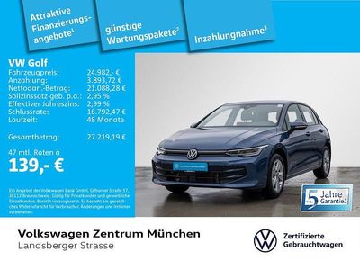 Brugt VW Golf VIII Life 150 HK (110 kW) 2024 Blå Sedan