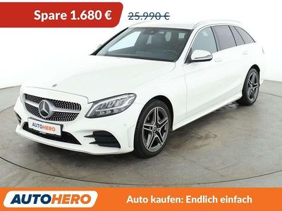 Gebraucht Mercedes C220 AMG line 194 PS (142 kW) 2019 Weiß Kombi