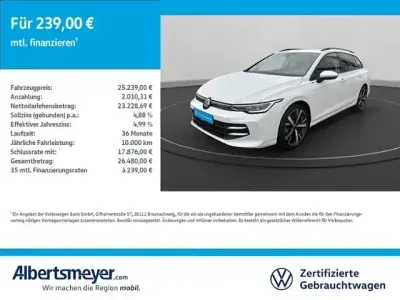 Usata VW Golf VIII Life 85 CV (62 kW) 2024 Bianco Station wagon