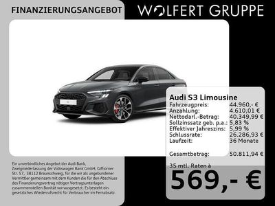 Daytonagrau perleffekt Gebraucht 2022 Audi S3 Ambiente Limousine | 44.960 €