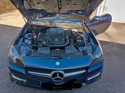 Usata Mercedes SLK200 AMG line 184 CV (135 kW) 2012 Blu Cabrio