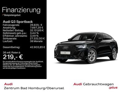 Mythosschwarz metallic Gebraucht 2025 Audi Q3 S-Line SUV | 40.420 € (Fairer Preis)