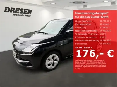 Neu Suzuki Swift Comfort 82 PS (60 kW) 2026 Schwarz Kleinwagen