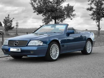 Gebraucht Mercedes SL320 231 PS (169 kW) 1994 Blau Cabrio