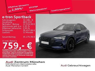 Gebraucht Audi e-tron Sportback Advanced Plus 300 kW (408 PS) 2022 Navarrablau metallic SUV