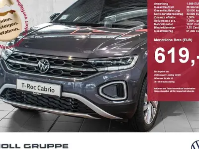 Nowe VW T-Roc Cabriolet 150 KM (110 kW) 2026 Czarny Kabriolet