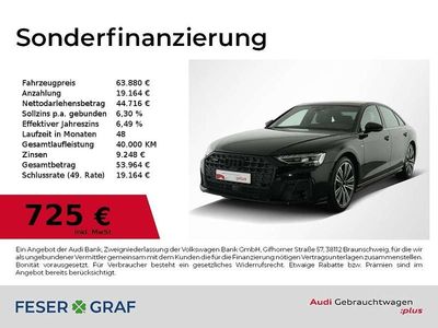 Brillantschwarz Gebraucht 2023 Audi A8 Comfort Limousine | 63.880 € (Fairer Preis)