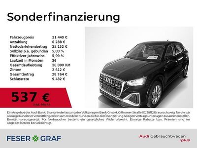 Second-hand Audi Q2 S-Line 150 CP (110 kW) 2025 Negru SUV