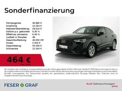 Gebraucht Audi Q3 Sportback Ambiente 200 PS (147 kW) 2024 Mythosschwarz metallic SUV
