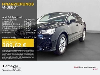 Schwarz Gebraucht 2025 Audi Q3 Sportback S-Line SUV | 39.330 € (Guter Preis)