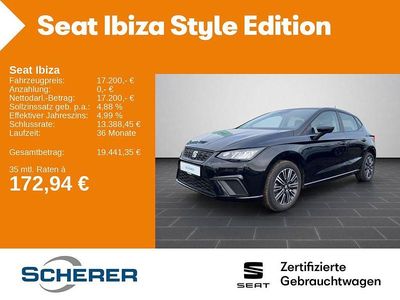 Gebraucht Seat Ibiza Style 116 PS (85 kW) 2024 Midnight schwarz metallic (metallic) Limousine