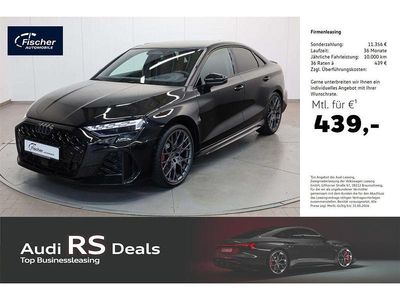Ny Audi RS3 Sport 400 HK (294 kW) 2025 Sort Sedan