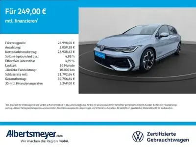 Usata VW Golf VIII R-line 150 CV (110 kW) 2025 Argento Berlina