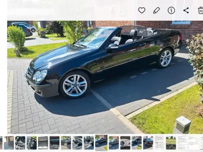 Gebraucht Mercedes CLK200 184 PS (135 kW) 2007 Schwarz Cabrio