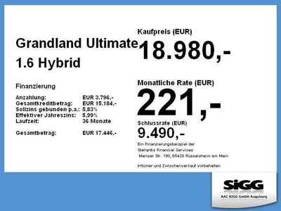 Gebraucht Opel Grandland X Ultimate 300 PS (220 kW) 2020 Weiß SUV