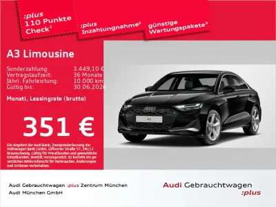 Occasion Audi A3 Advanced Plus 150 ch (110 kW) 2025 Noir Berline