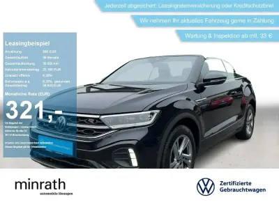Brugt VW T-Roc Cabriolet R-line 150 HK (110 kW) 2022 Sort Cabriolet