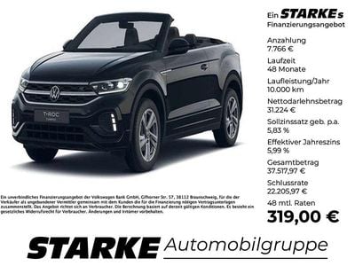Nouă VW T-Roc Cabriolet R-line 150 CP (110 kW) 2025 Negru Cabrio