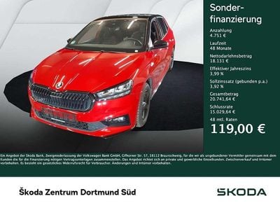 Begagnad Skoda Fabia Monte Carlo 116 HK (85 kW) 2025 Röd Halvkombi