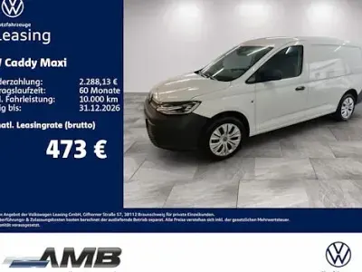 Neu VW Caddy Maxi 122 PS (89 kW) 2026 Weiß Van / Kleinbus