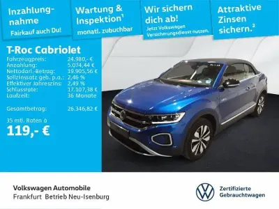 Gebraucht VW T-Roc Cabriolet Goal 116 PS (85 kW) 2025 5z ravennablau metallic (metallic) Cabrio