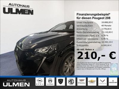 Gebraucht Peugeot e-208 Allure 100 kW (136 PS) 2023 Schwarz Kleinwagen