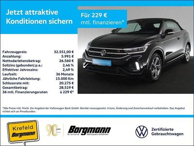 Second-hand VW T-Roc Cabriolet R-line 150 CP (110 kW) 2025 Negru Cabrio